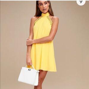 NWT- Lulus Any Sway Shape Halter Dress- medium